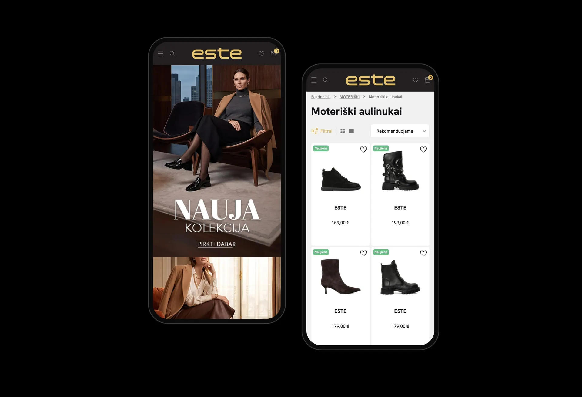 Este.lt mobilioji versija telefonuose
